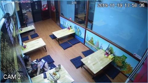 Hình ảnh thực tế camera lắp tại nhà hàng