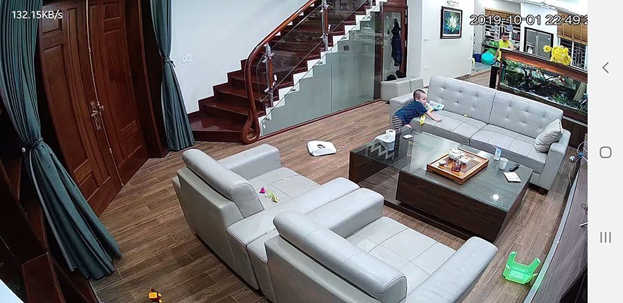 Hình ảnh thực tế camera imou lắp trong nhà